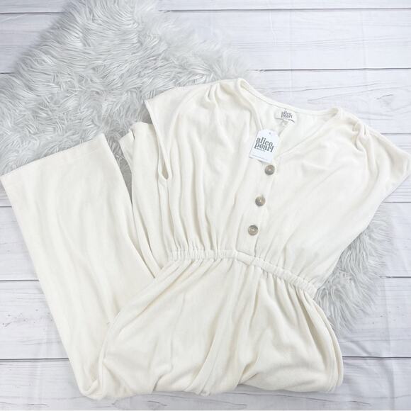 Alice pearl Brooklyn The Marie Wide Leg Jumpsuit in Vanilla Size Large - Picture 2 of 6